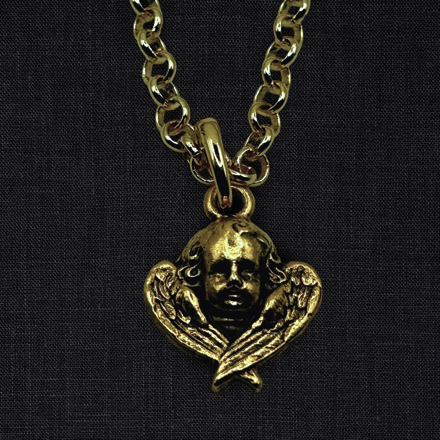 Bow Tied Cherub Necklace